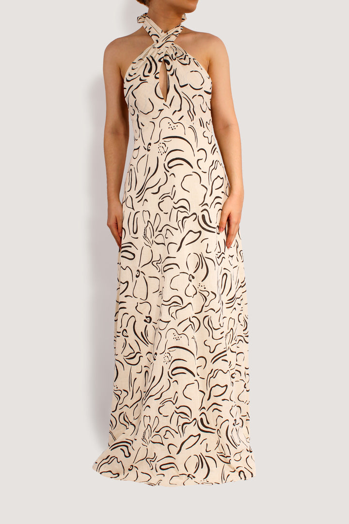 FLOWERS AT DUSK MAXI DRESS