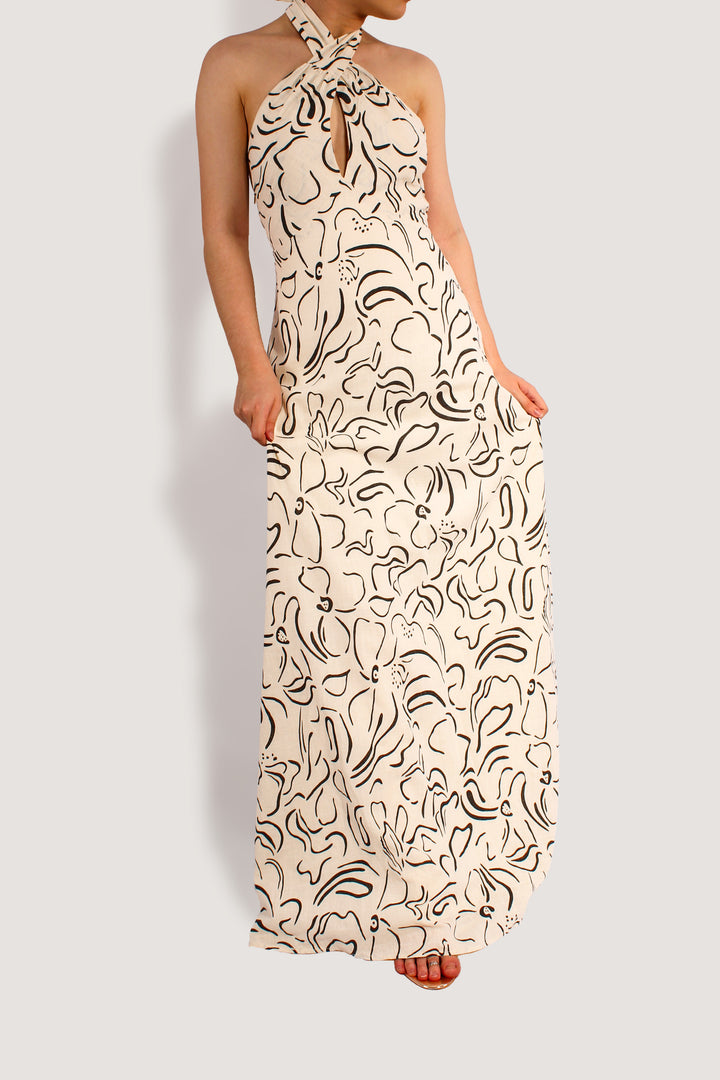 FLOWERS AT DUSK MAXI DRESS