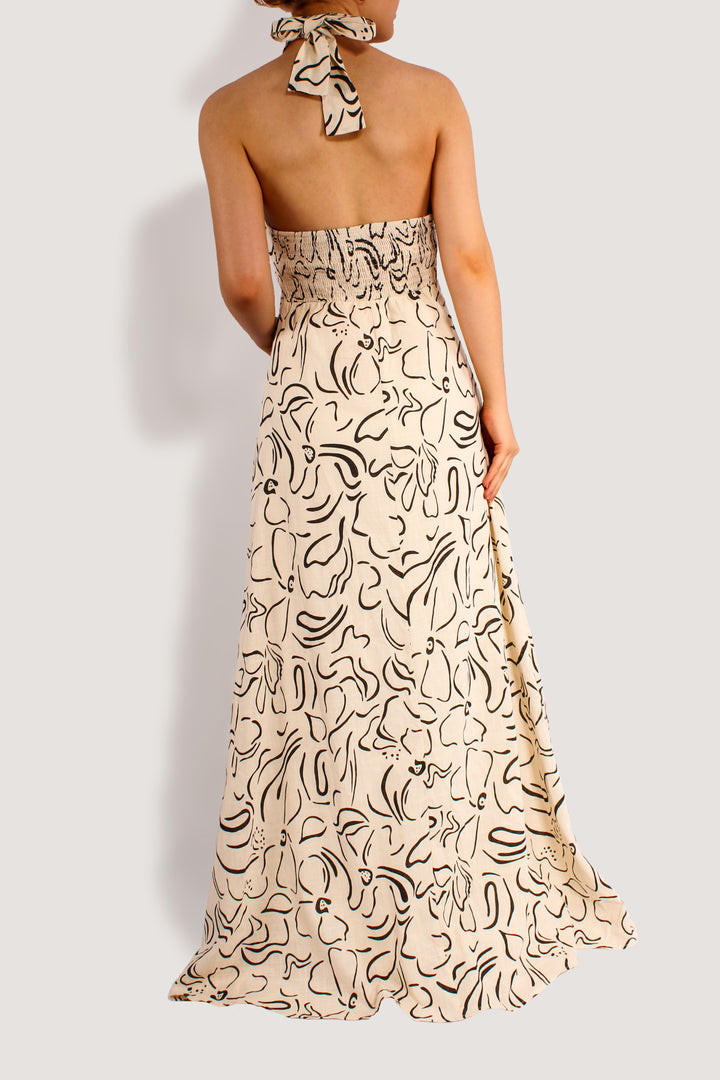 FLOWERS AT DUSK MAXI DRESS