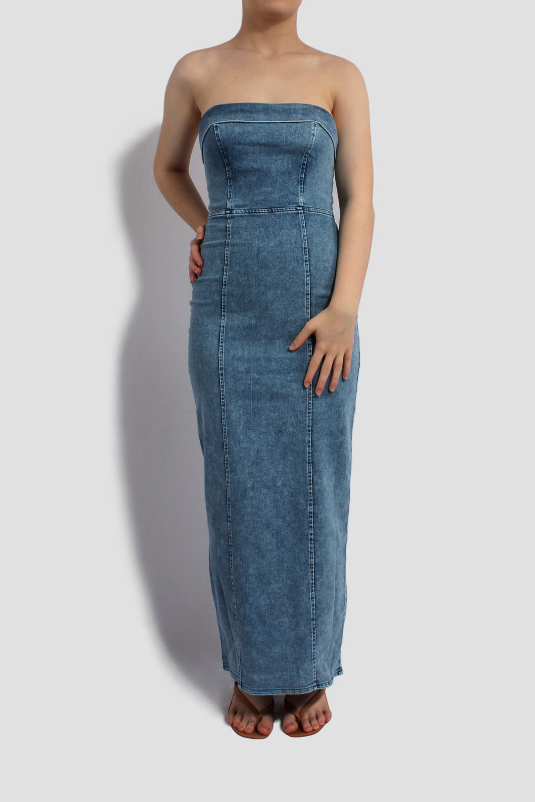 THE SAMANTHA DENIM MAXI DRESS