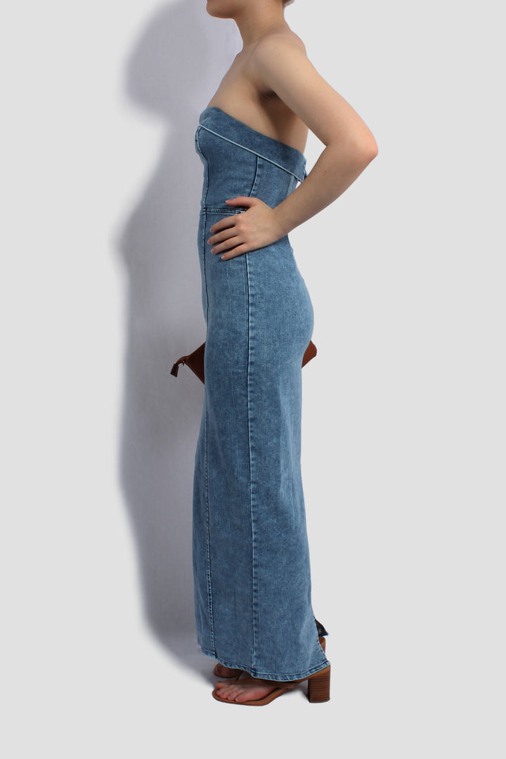 THE SAMANTHA DENIM MAXI DRESS