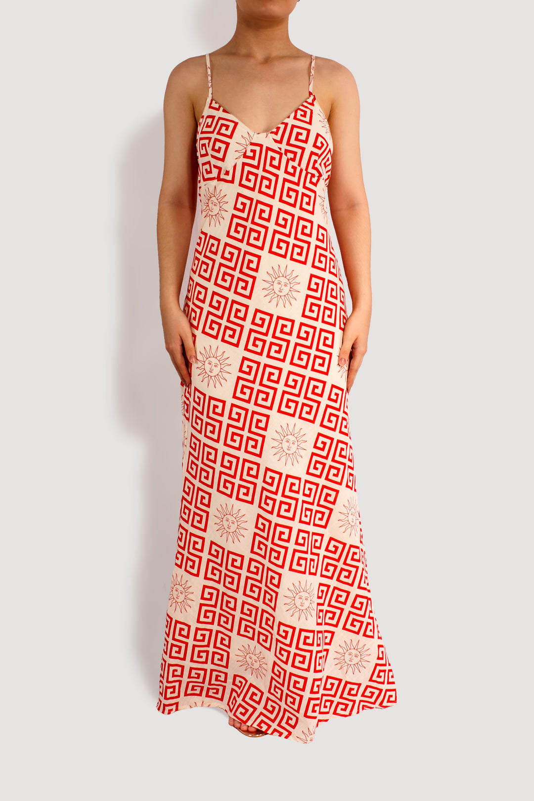 RED SUN MAXI DRESS